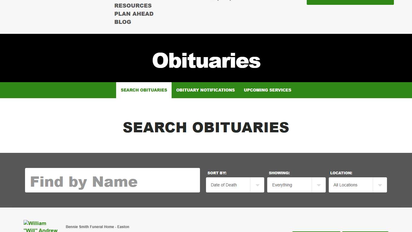 Obituaries | Bennie Smith Funeral Home - Salisbury, MD